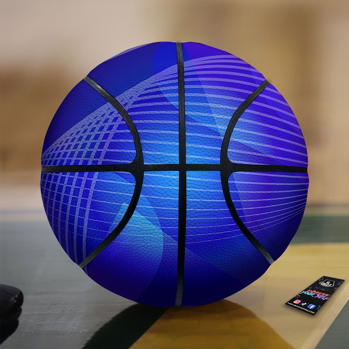 White Gingham And Yellow Honey Print Basketball