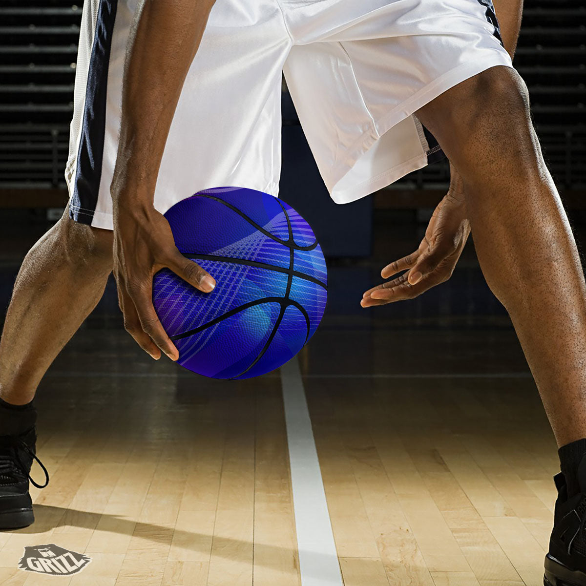 White Gingham And Yellow Honey Print Basketball