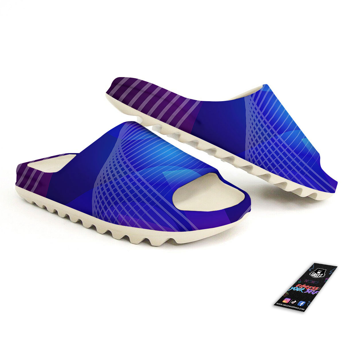 Wave EDM Print Sandals-grizzshop