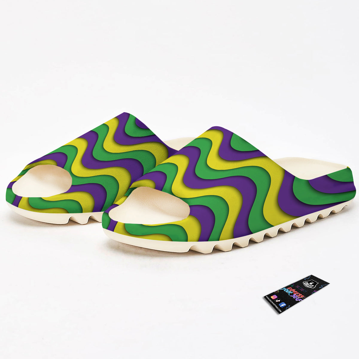 Wave Mardi Gras Print Pattern Sandals-grizzshop