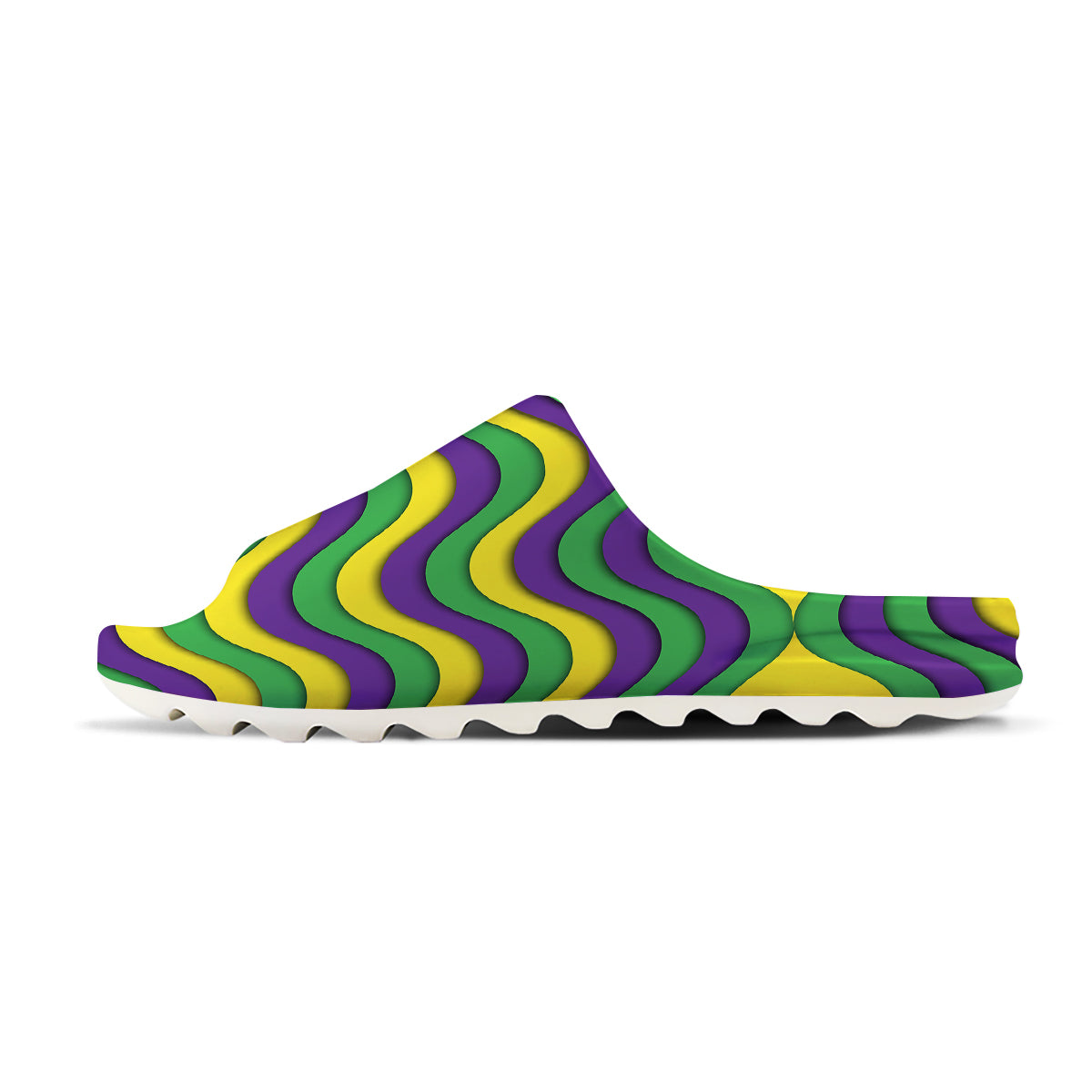 Wave Mardi Gras Print Pattern Sandals-grizzshop