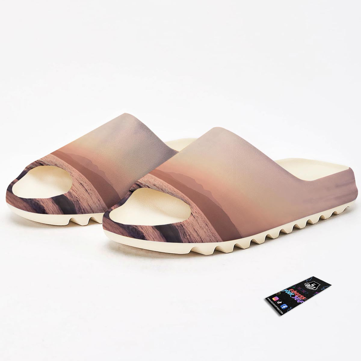 Wave Sunrise Print Sandals-grizzshop