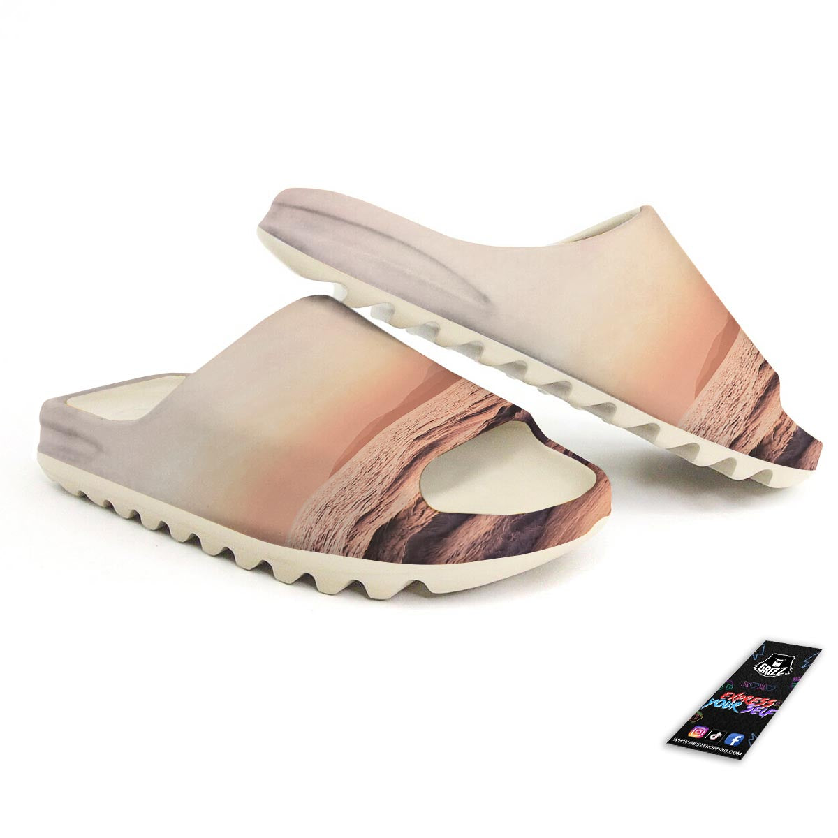Wave Sunrise Print Sandals-grizzshop