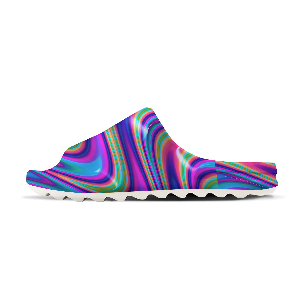 Waves Holographic Print Sandals-grizzshop