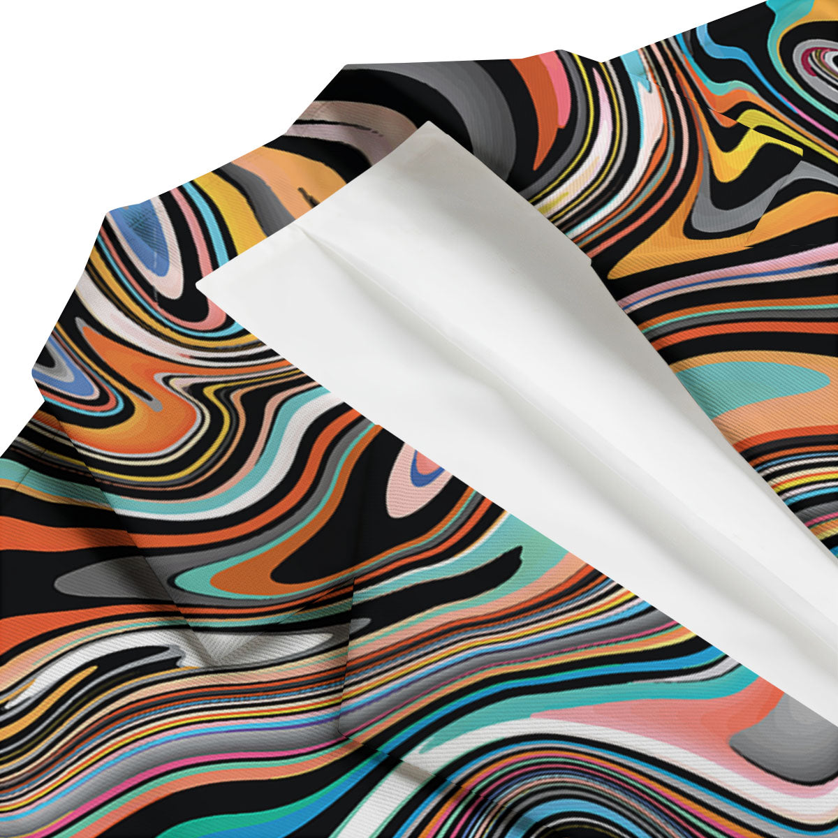 Wavy Psychedelic Print Pattern Men's Blazer-grizzshop