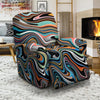 Wavy Psychedelic Print Pattern Recliner Slipcover-grizzshop