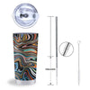 Wavy Psychedelic Print Pattern Tumbler-grizzshop