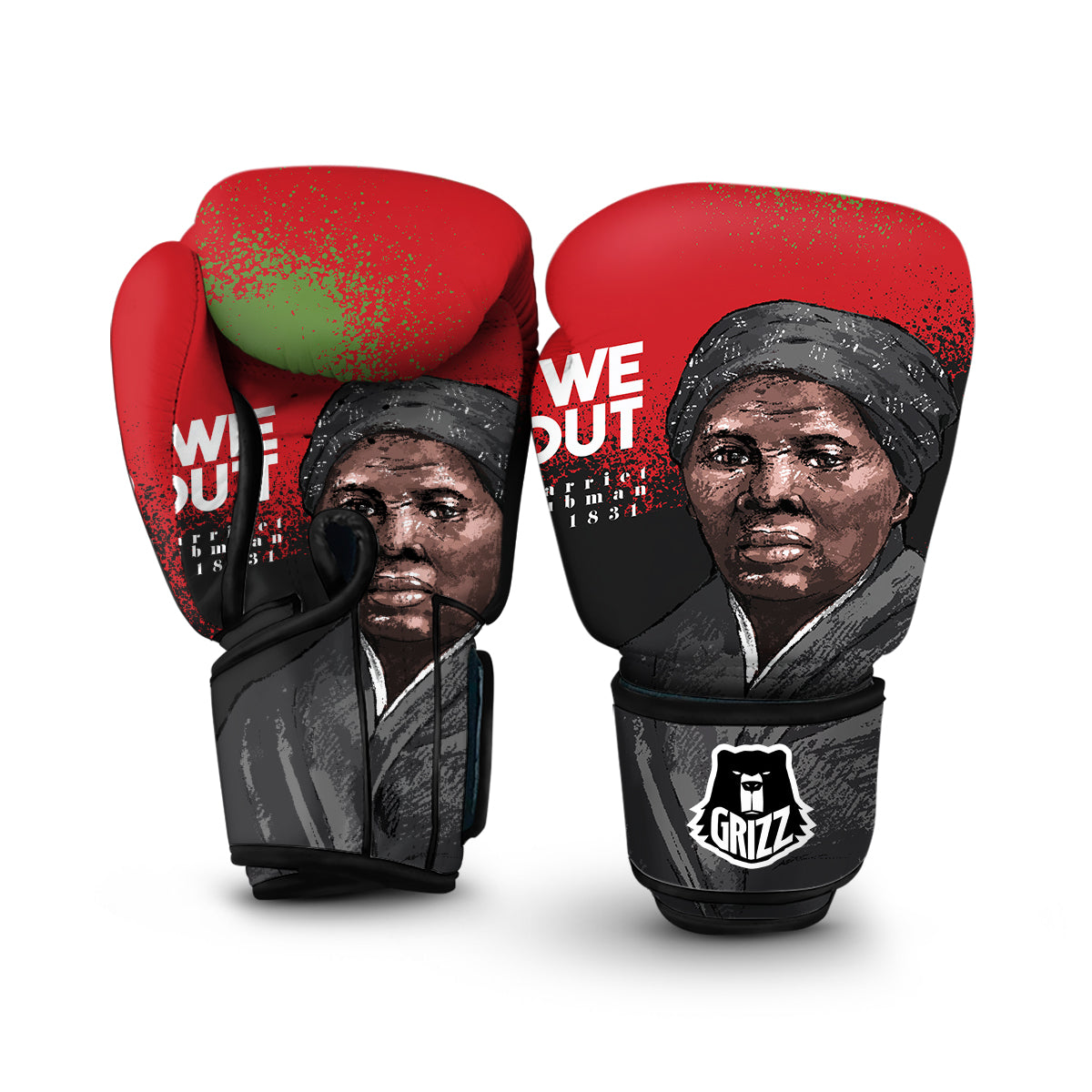 We Out Harriet Tubman Boxing Gloves-grizzshop