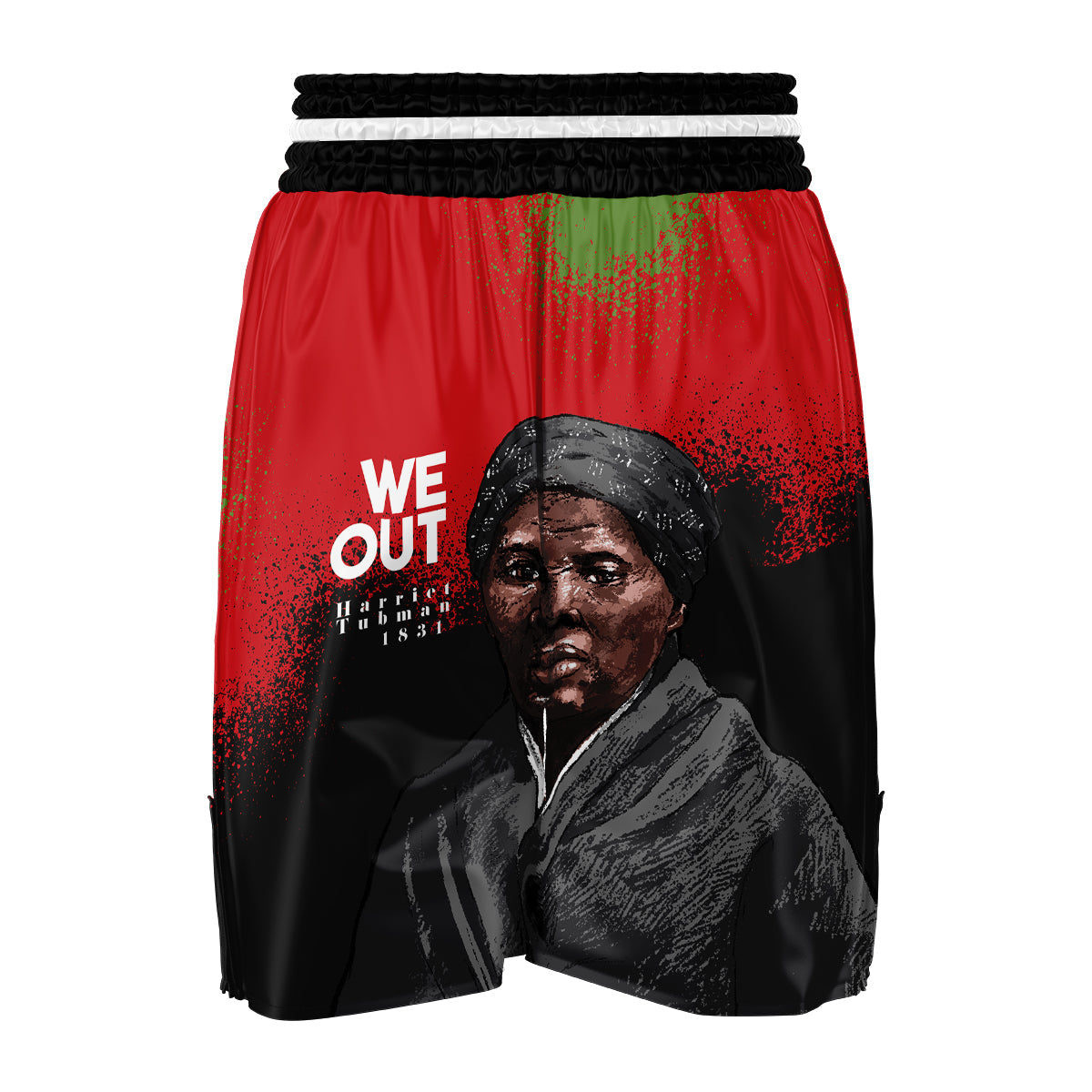 We Out Harriet Tubman Boxing Shorts-grizzshop