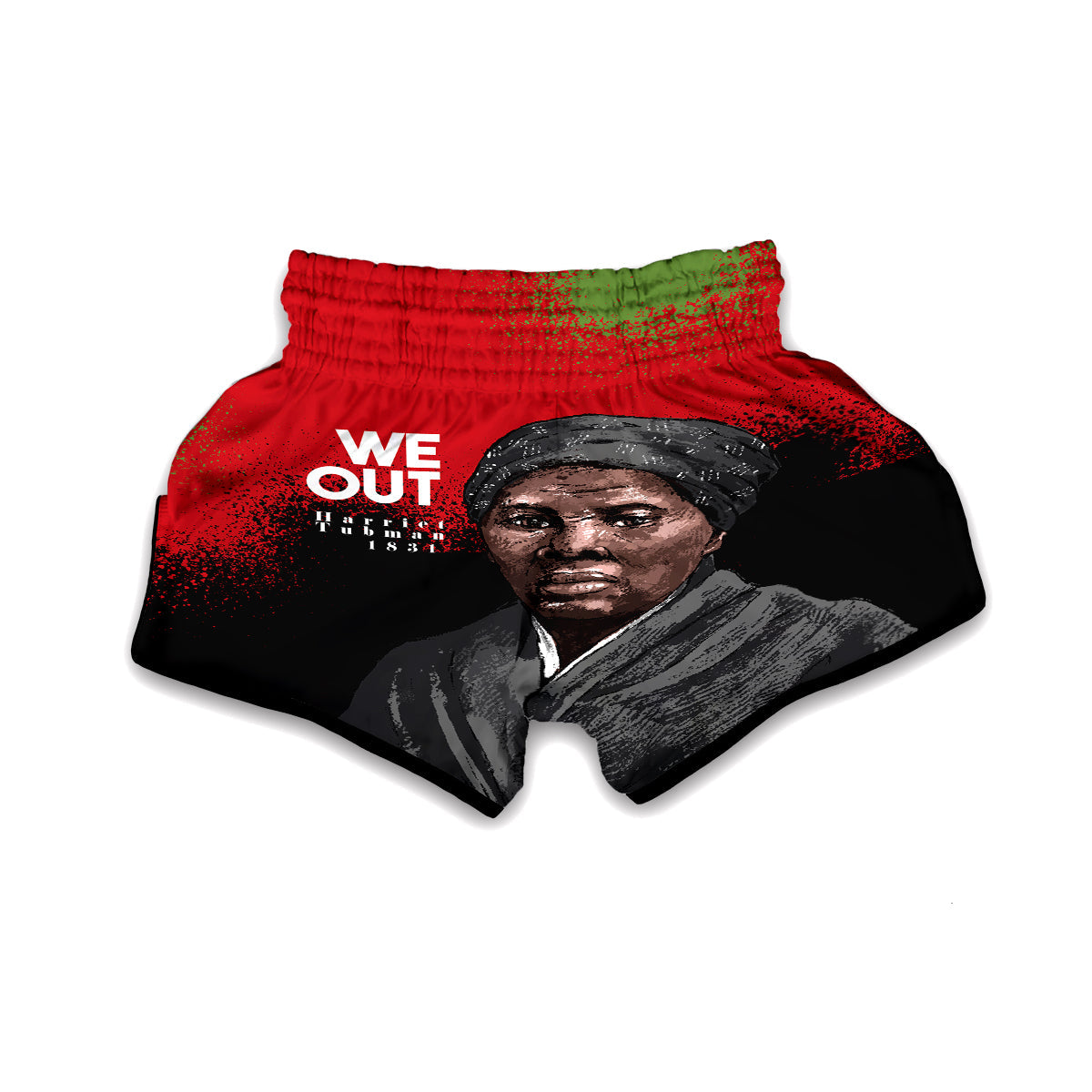 We Out Harriet Tubman Muay Thai Boxing Shorts-grizzshop