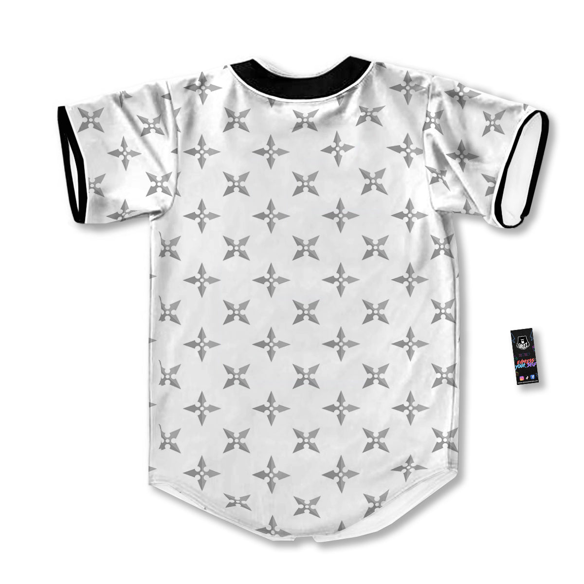 Weapon Ninja Print Pattern Baseball Jersey-grizzshop