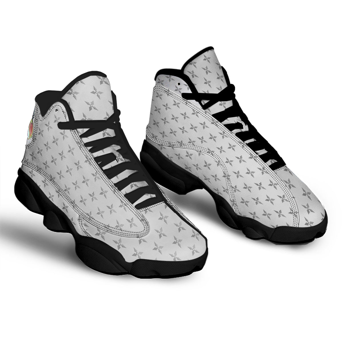 Weapon Ninja Print Pattern Black Basketball Shoes-grizzshop