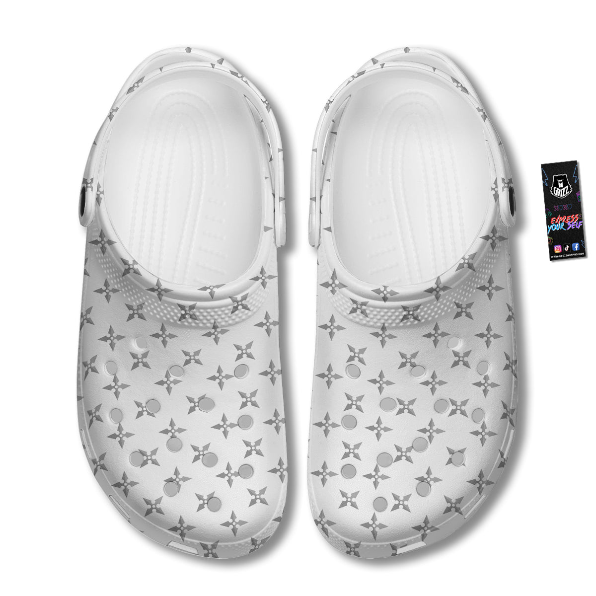 Weapon Ninja Print Pattern Clog-grizzshop