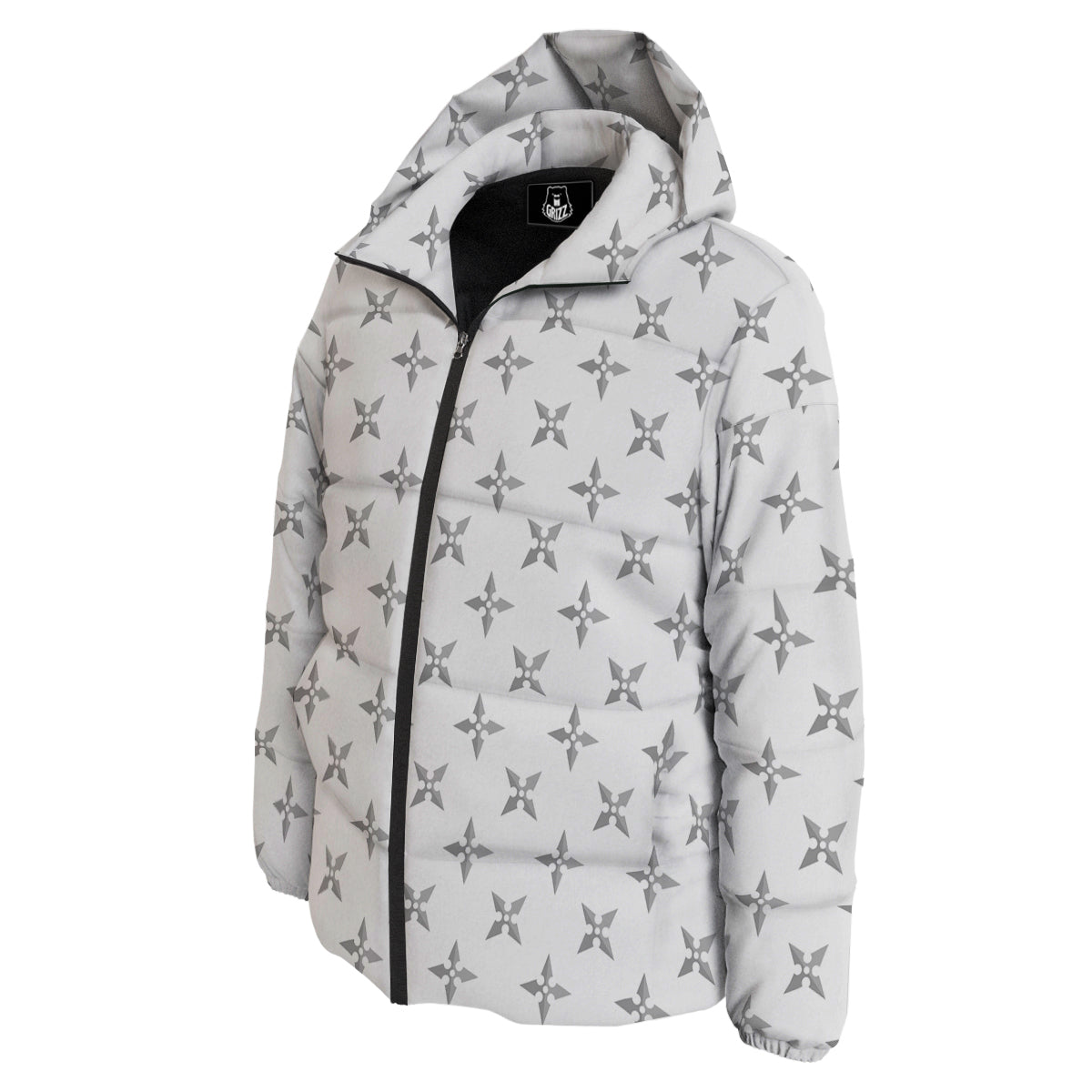 Weapon Ninja Print Pattern Down Jacket-grizzshop
