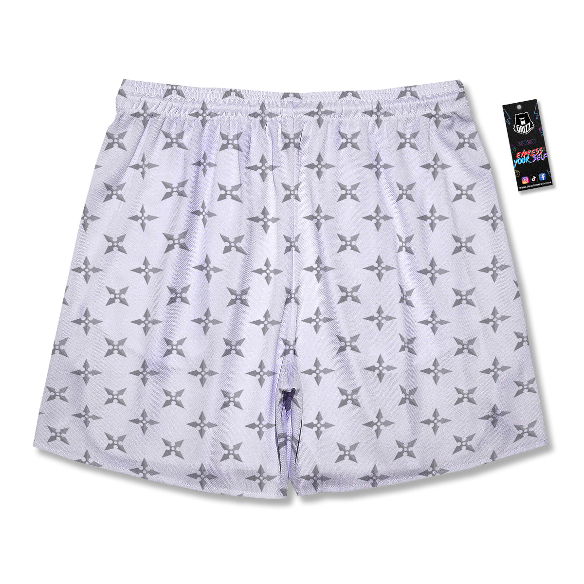 Weapon Ninja Print Pattern Men's Running Shorts-grizzshop