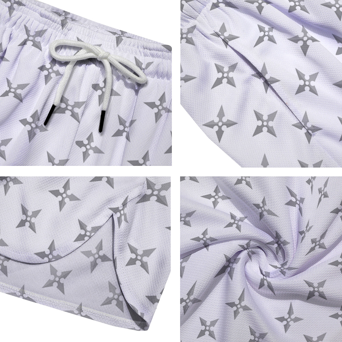 Weapon Ninja Print Pattern Men's Running Shorts-grizzshop