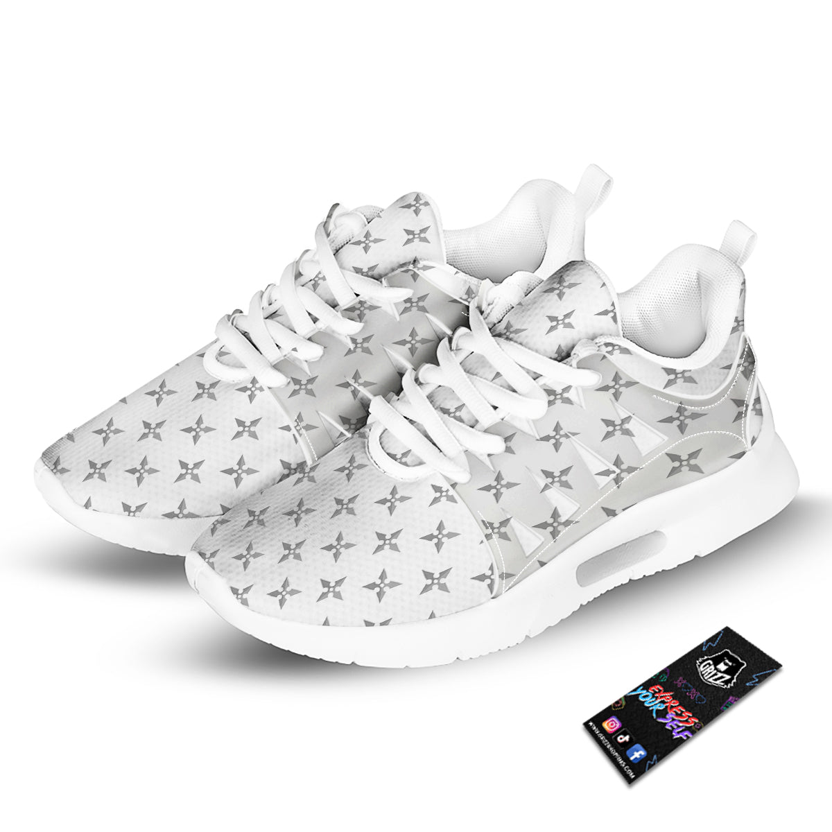 Weapon Ninja Print Pattern Tennis Shoes-grizzshop