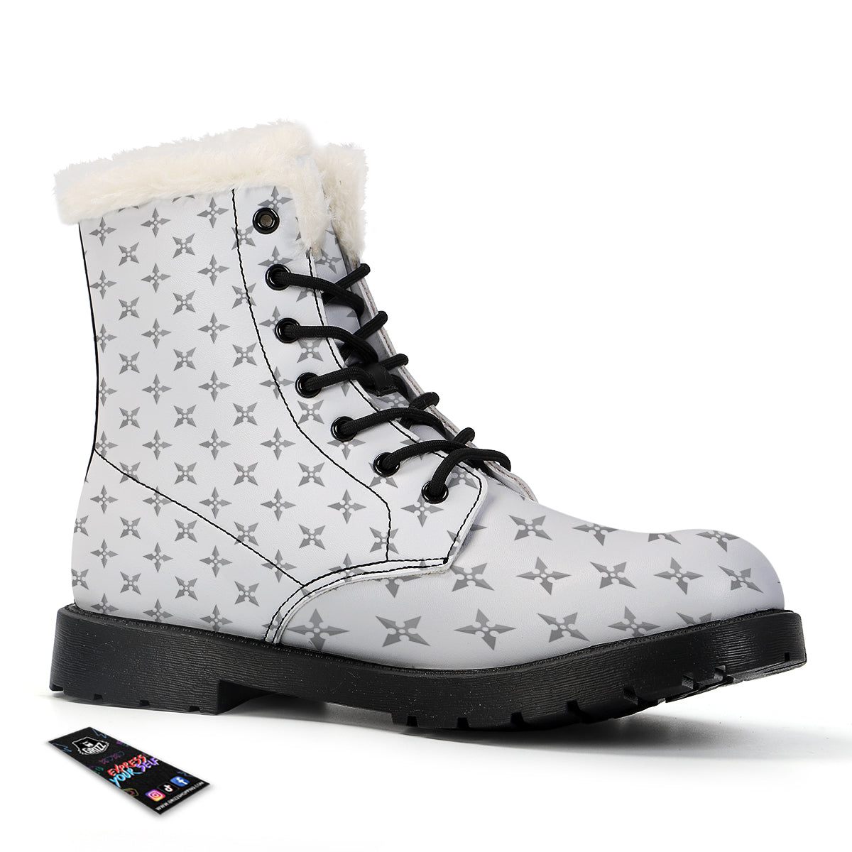 Weapon Ninja Print Pattern Winter Boots-grizzshop