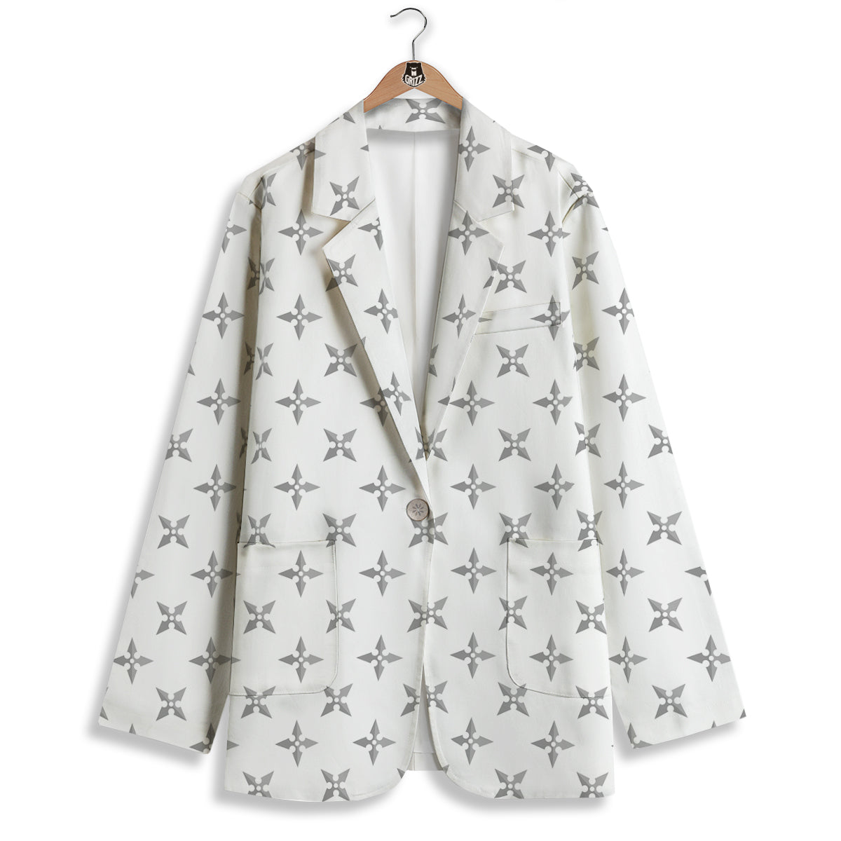 Weapon Ninja Print Pattern Women's Blazer-grizzshop
