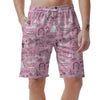 Wedding Pink Pattern Print Men's Shorts-grizzshop