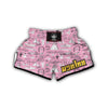 Wedding Pink Pattern Print Muay Thai Boxing Shorts-grizzshop