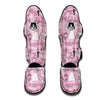 Wedding Pink Pattern Print Muay Thai Shin Guards-grizzshop