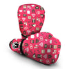 Wedding Pink Print Pattern Boxing Gloves-grizzshop