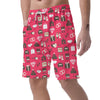 Wedding Pink Print Pattern Men's Shorts-grizzshop