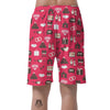 Wedding Pink Print Pattern Men's Shorts-grizzshop