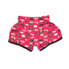 Wedding Pink Print Pattern Muay Thai Boxing Shorts-grizzshop