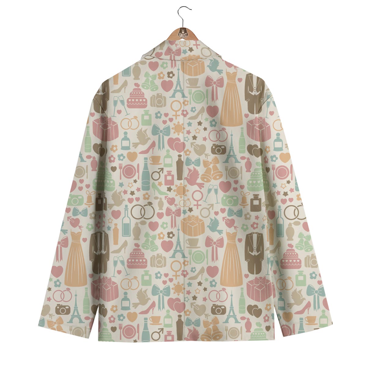Wedding Print Pattern Men's Blazer-grizzshop