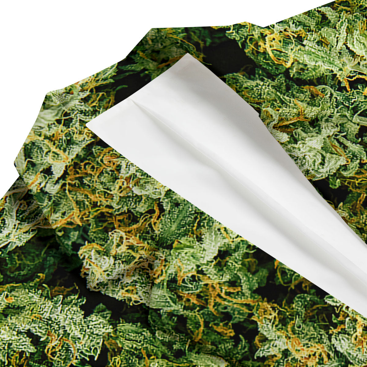 Weed Green Print Men's Blazer-grizzshop