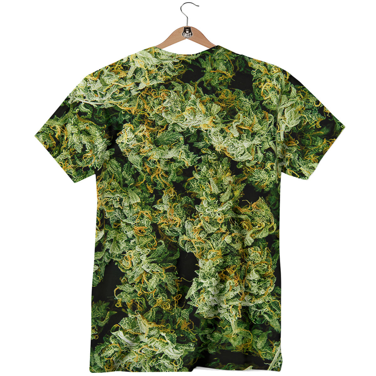Weed Green Print T-Shirt-grizzshop