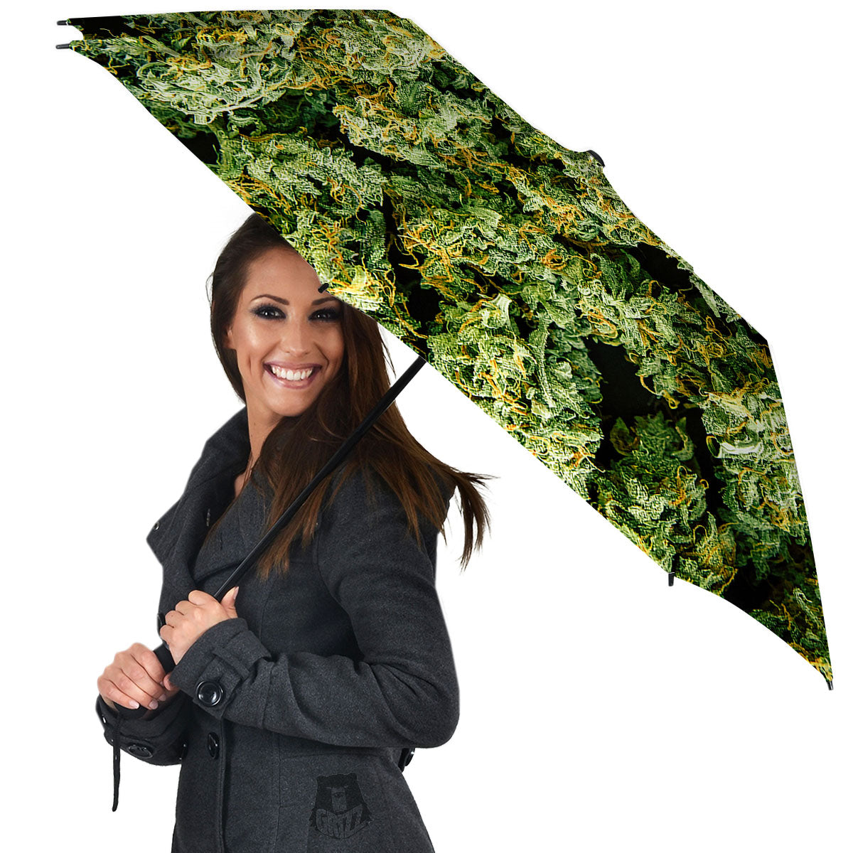 Weed Green Print Umbrella-grizzshop