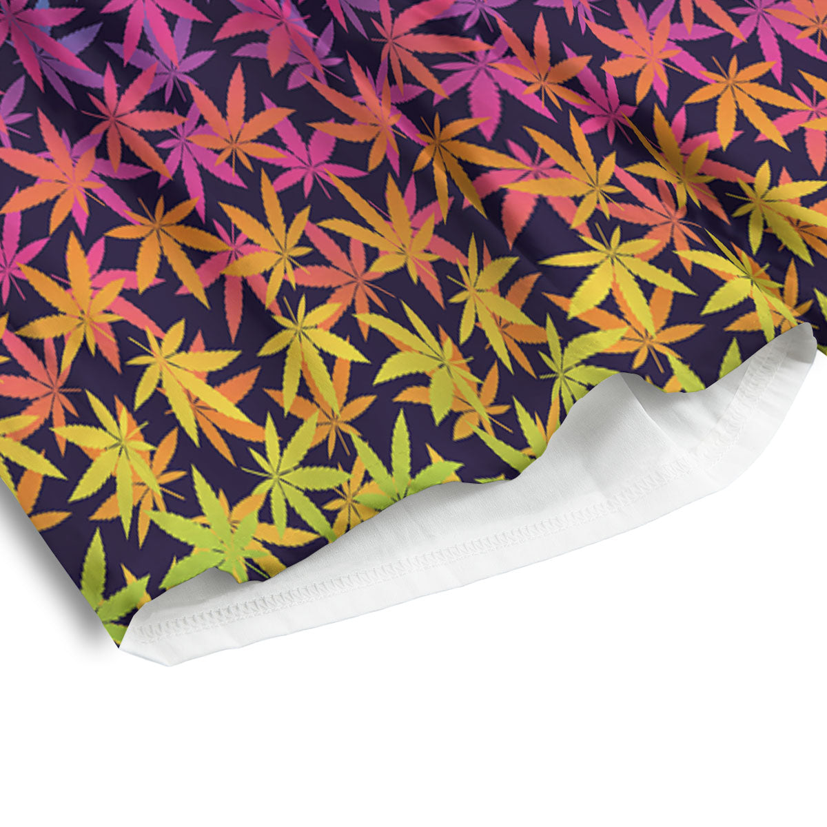 Weed Leaf Colorful Print Pattern Men's Athletic Shorts