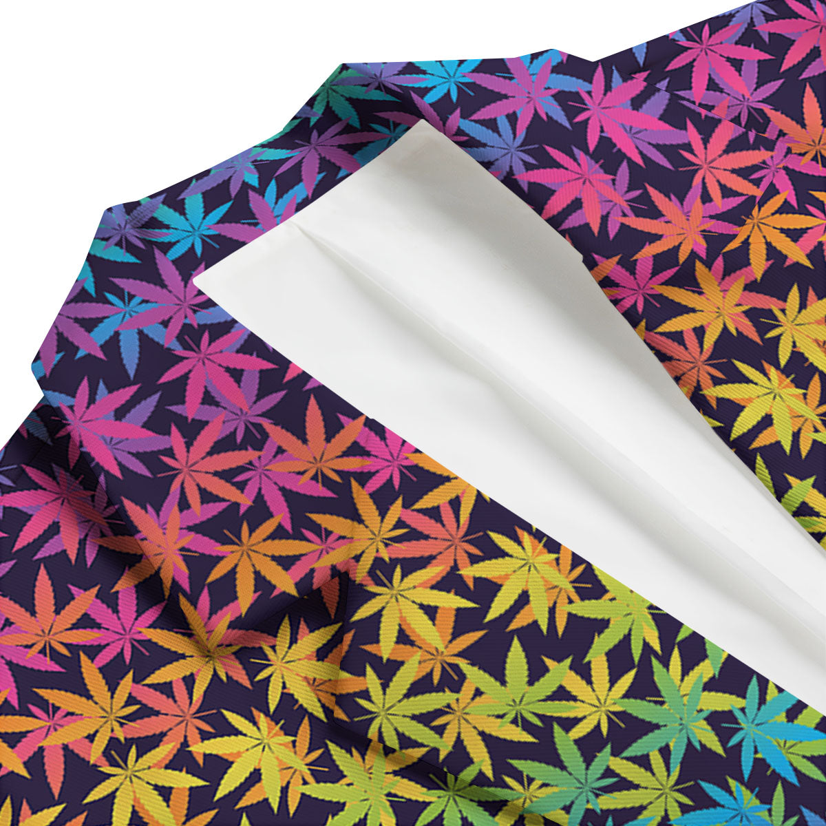Weed Leaf Colorful Print Pattern Men's Blazer-grizzshop