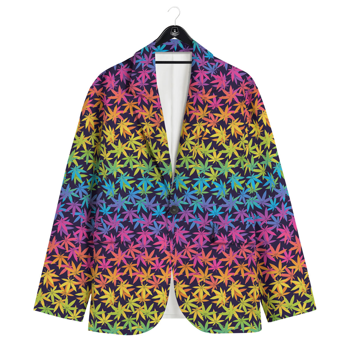 Weed Leaf Colorful Print Pattern Men's Sport Coat-grizzshop