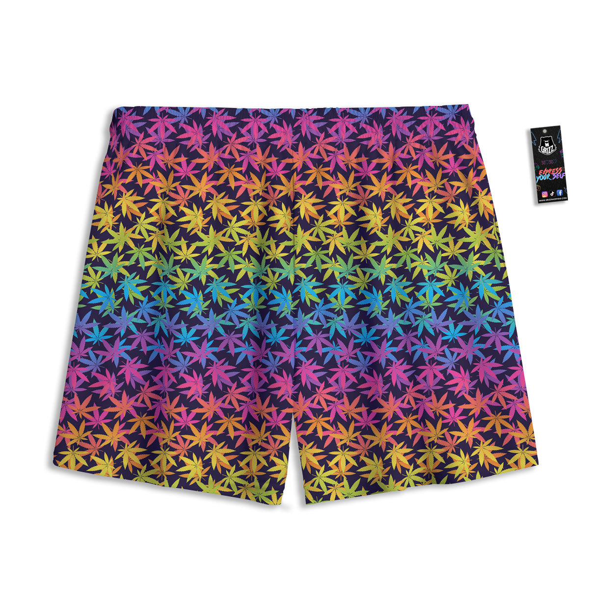 Volcano Erupt Print Mesh Shorts