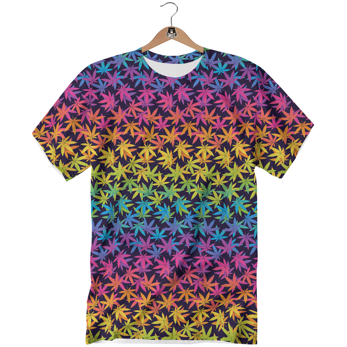 Weed Leaf Colorful Print Pattern T-Shirt-grizzshop