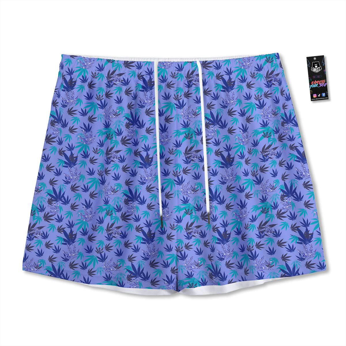 Volcano On Fire Print Mesh Shorts