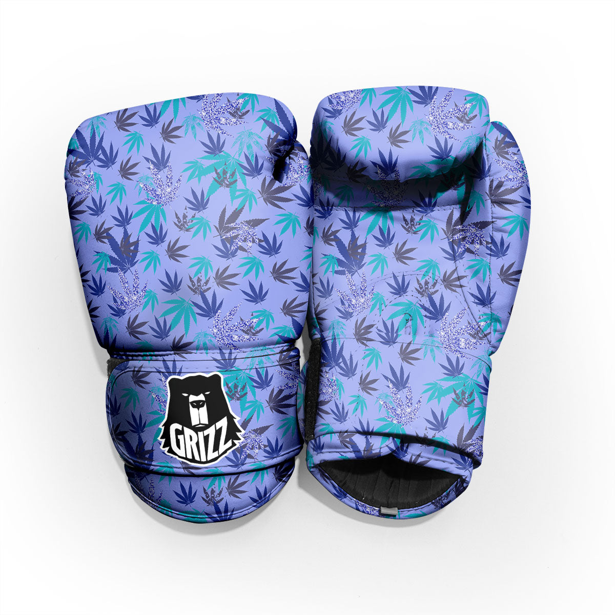 Weed Leaf Purple Print Pattern Pro Boxing Glove