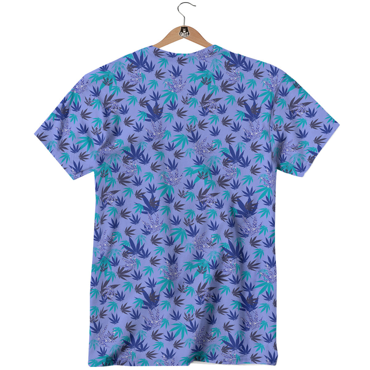Weed Leaf Purple Print Pattern T-Shirt-grizzshop