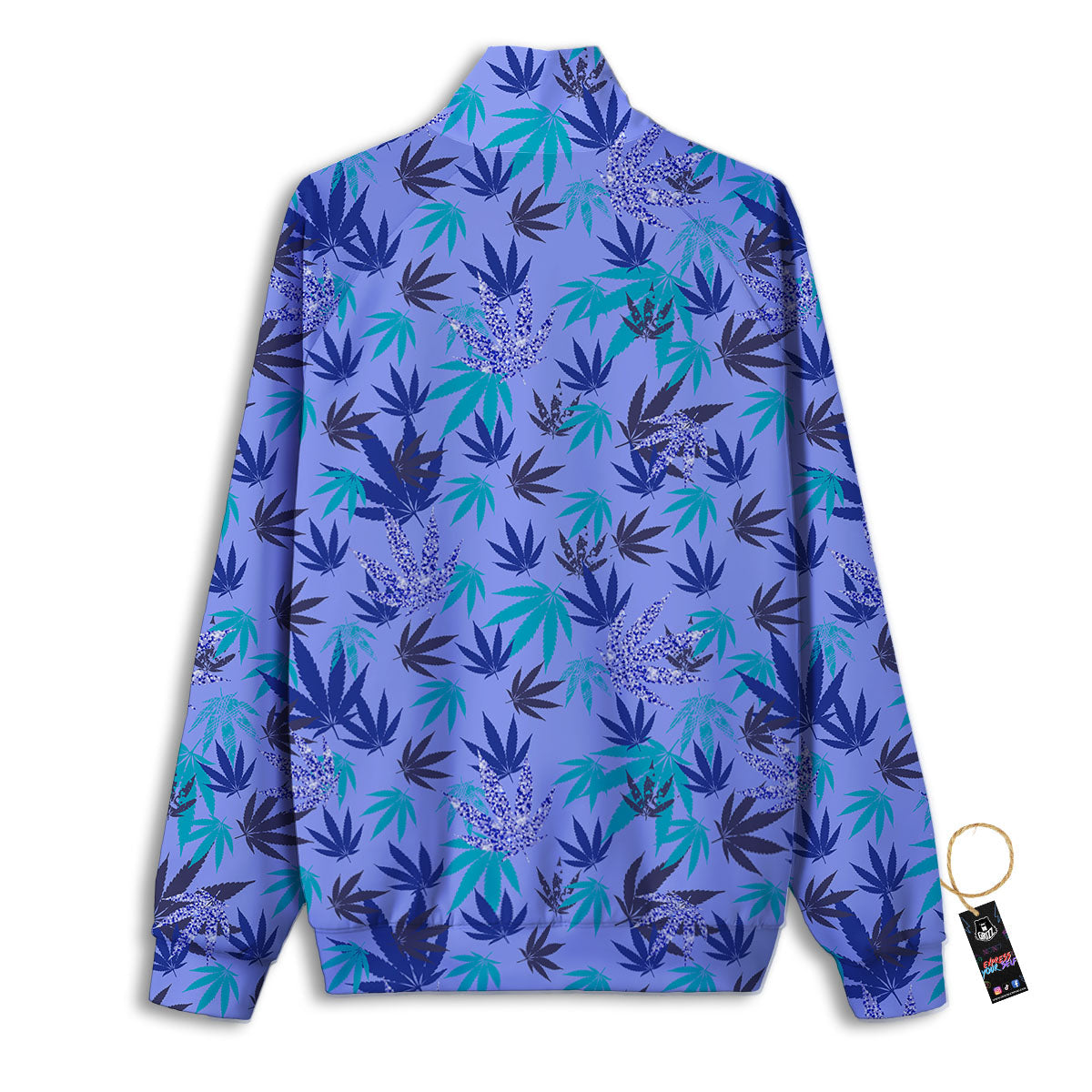 Weed Leaf Purple Print Pattern Track Jacket-grizzshop