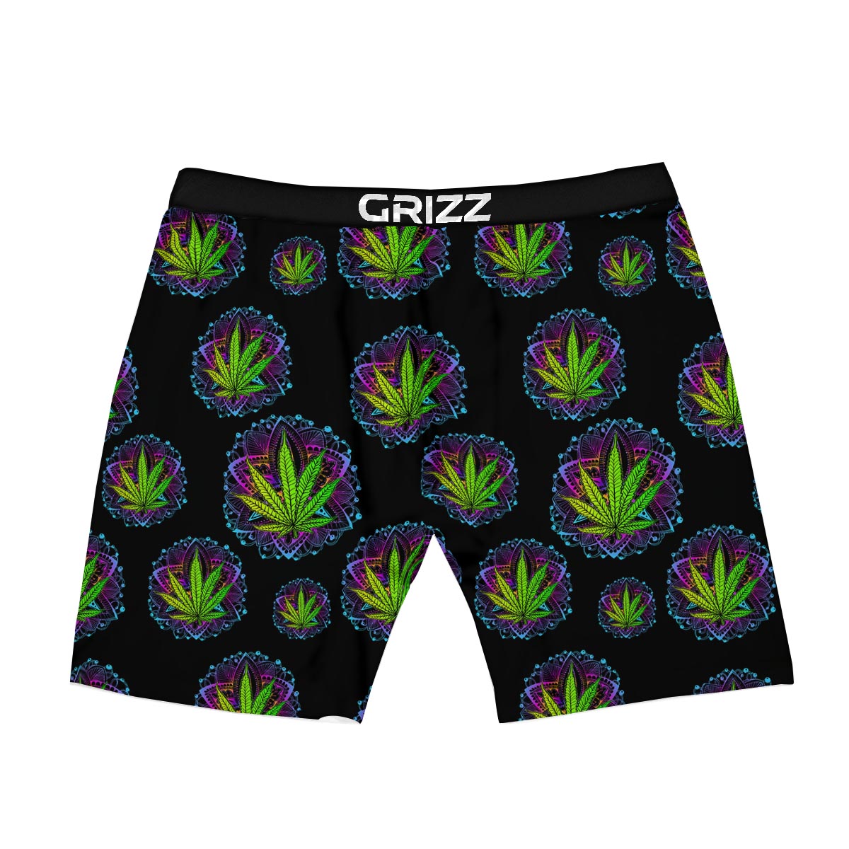 Weed Leaf Trippy Print Pattern Boxer Briefs-grizzshop