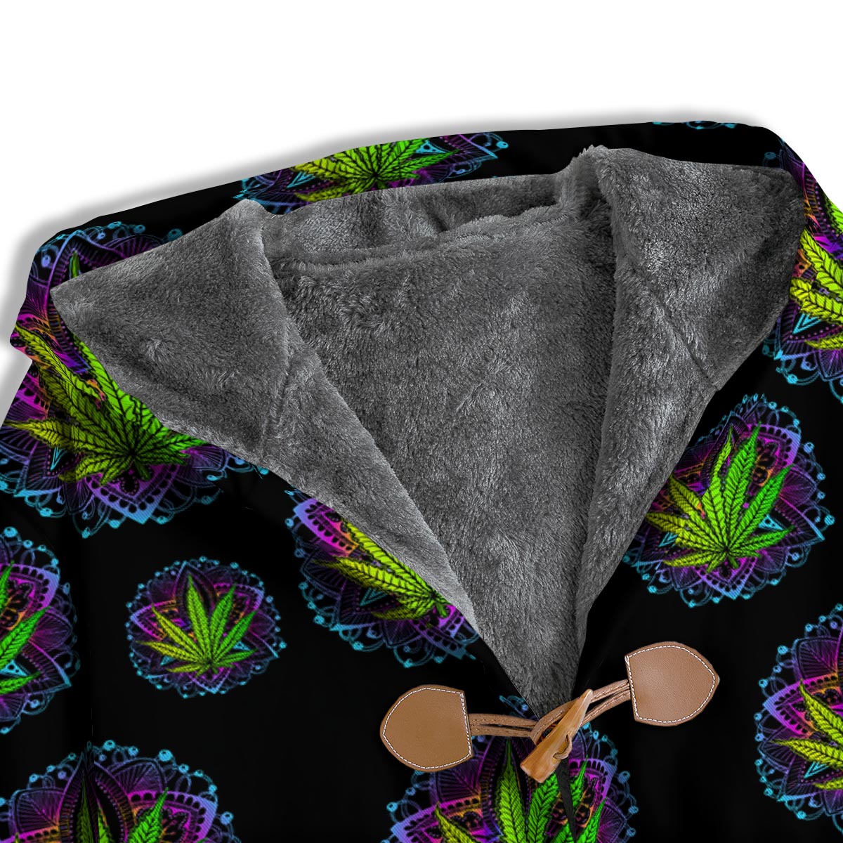 Weed Leaf Trippy Print Pattern Men's Windbreaker Jacket-grizzshop