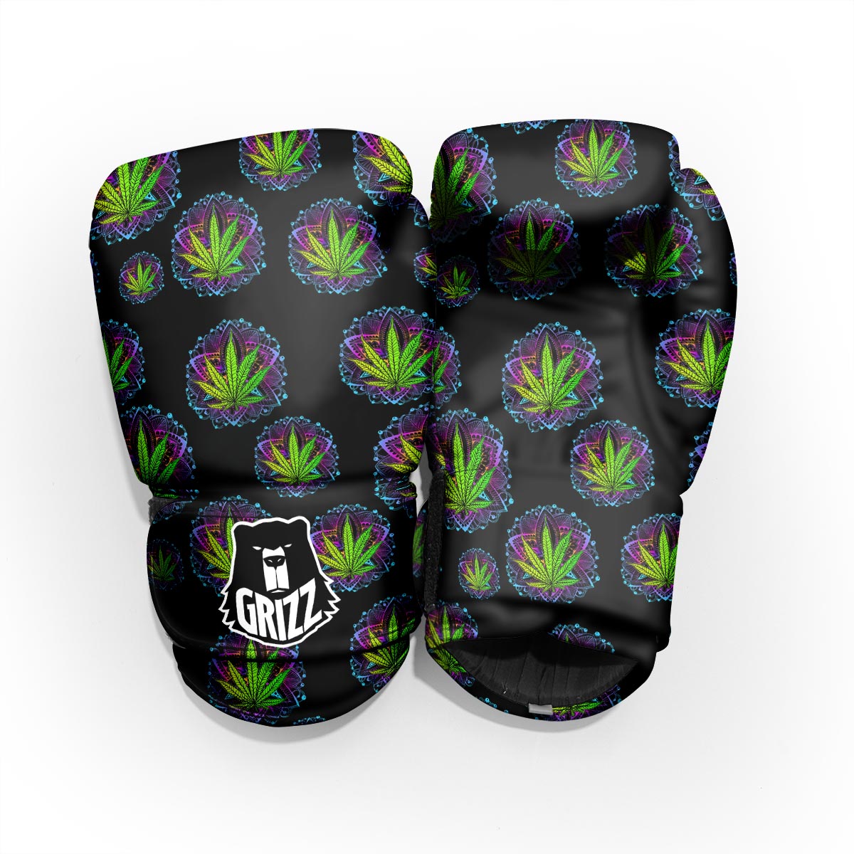 Weed Leaf Trippy Print Pattern Pro Boxing Glove