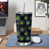 Weed Leaf Trippy Print Pattern Tumbler-grizzshop