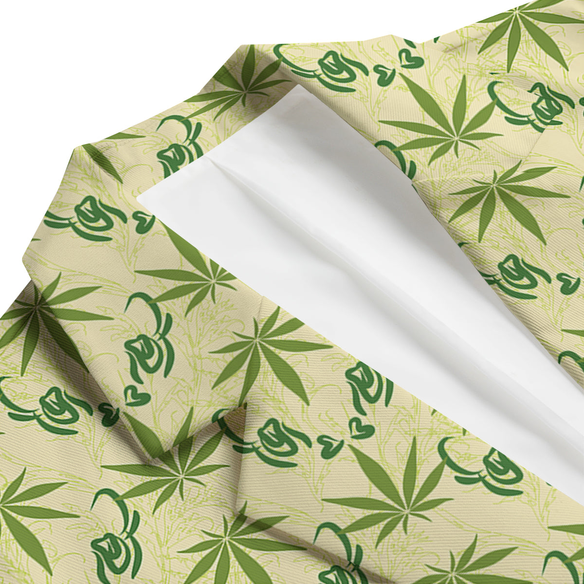 Weed Zigzag Print Pattern Men's Blazer-grizzshop