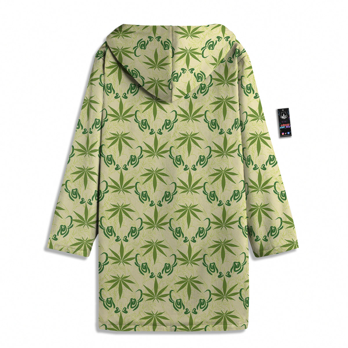 Weed Zigzag Print Pattern Men's Windbreaker Jacket-grizzshop