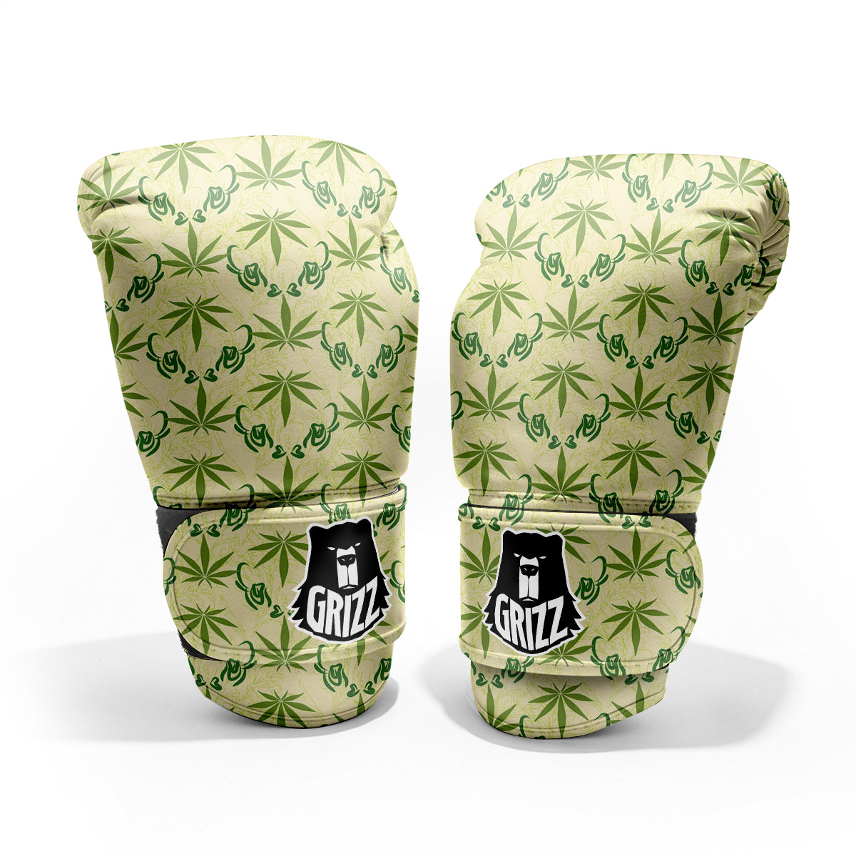 Weed Zigzag Print Pattern Sparring Gloves-grizzshop
